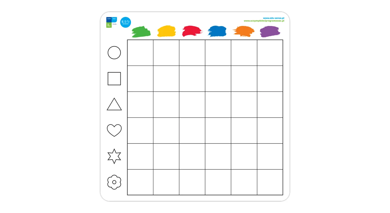 EduSense - Dwustronna duża mata do kodowania 150x150cm
